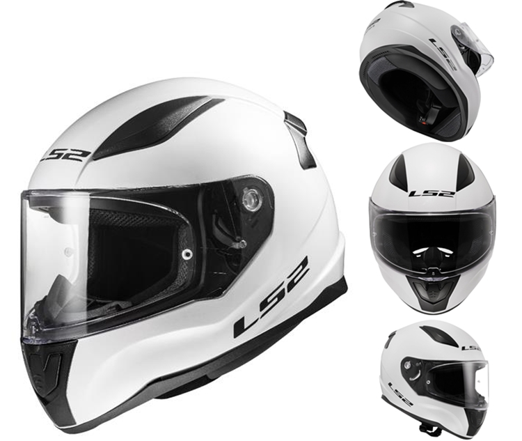 CASCO MOTO LS2 INTEGRAL FF353 RAPID II SOLID BLANCO 22-06 M